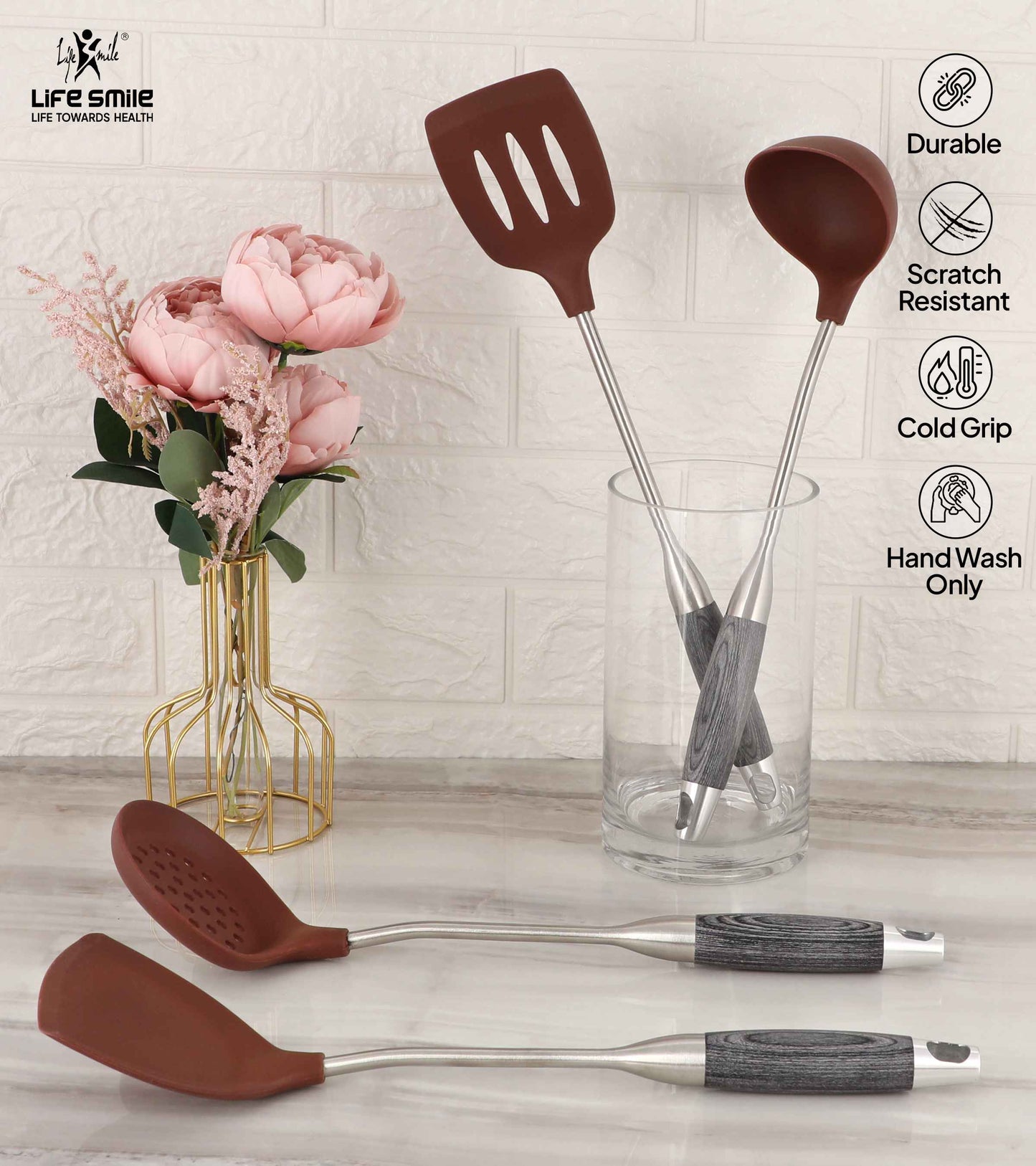 Silicone Kitchen Tools Utensils for Cooking with Skimmer