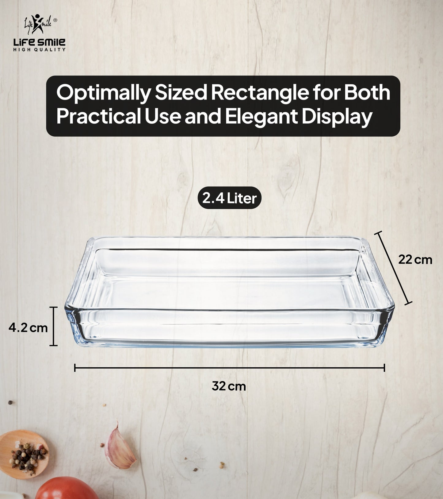 Heat Resistant Glass Baking Dish Rectangle Microwave Safe