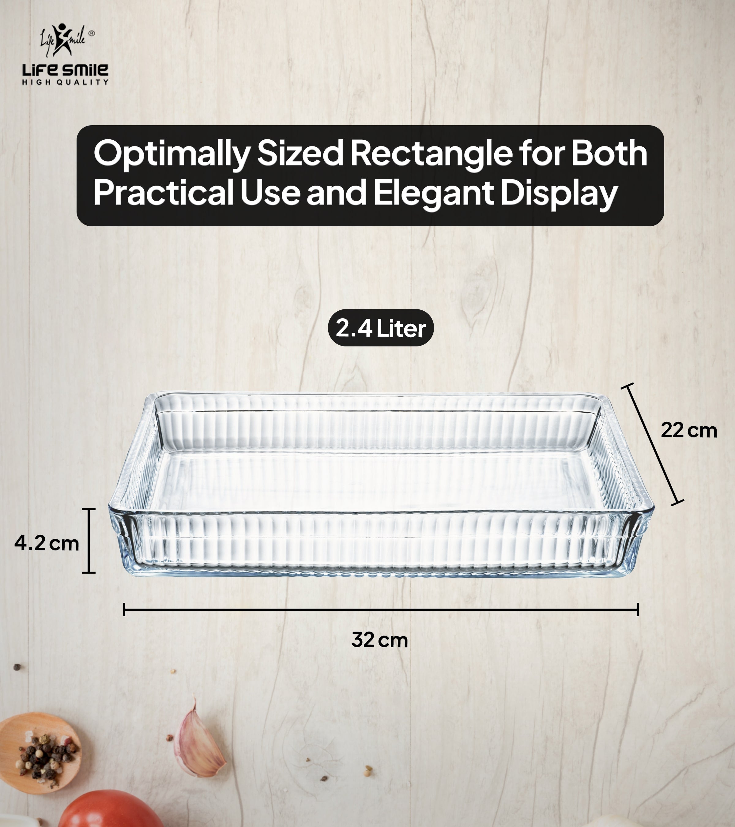 Rectangular Oven Dish Premium Glass Baking Tray Oven Safe