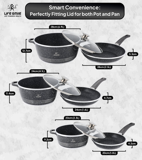 Non Stick Cookware Pots and Frying Pans Set