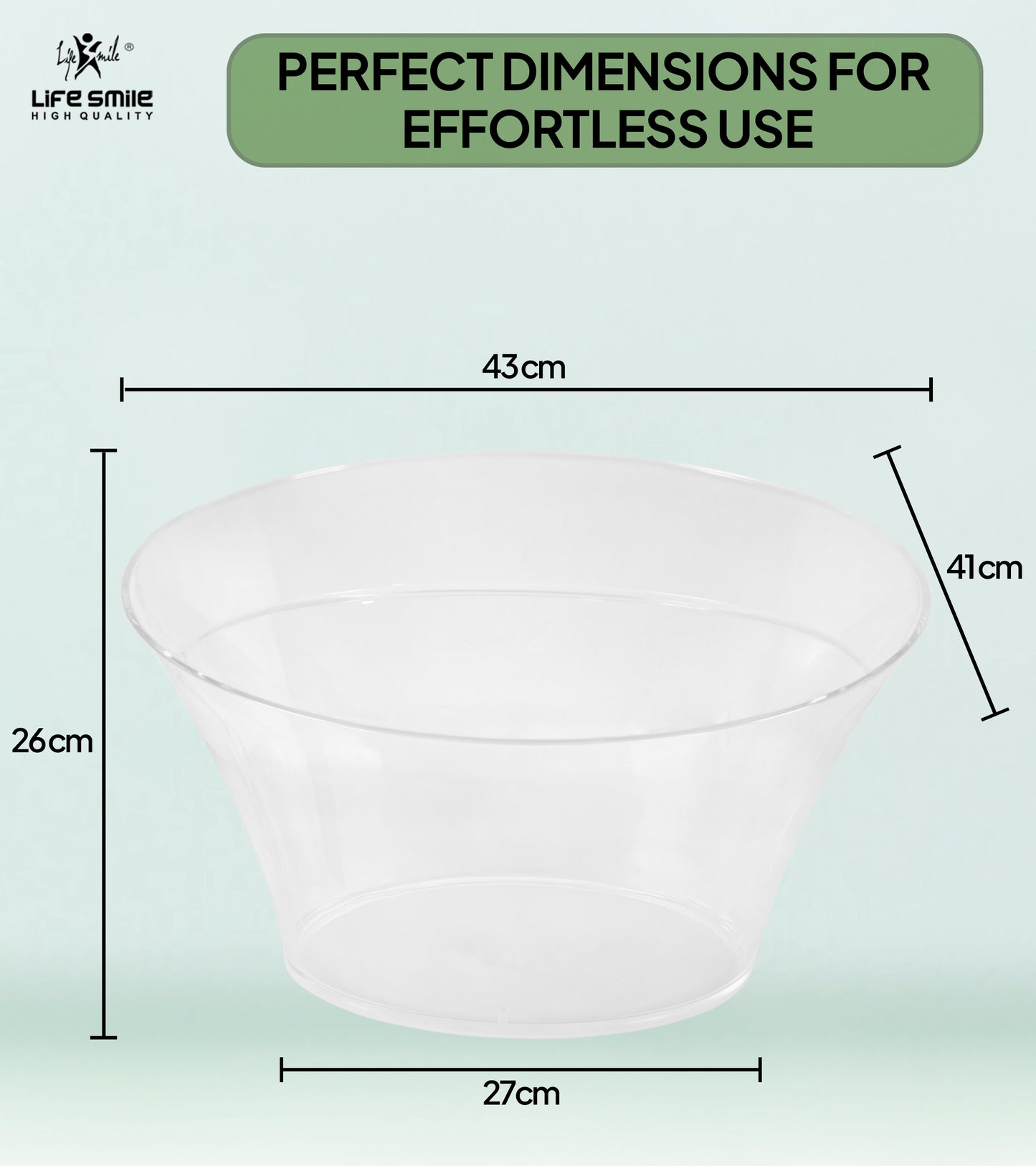 Large Acrylic Ice Bucket for Parties with Stable Base