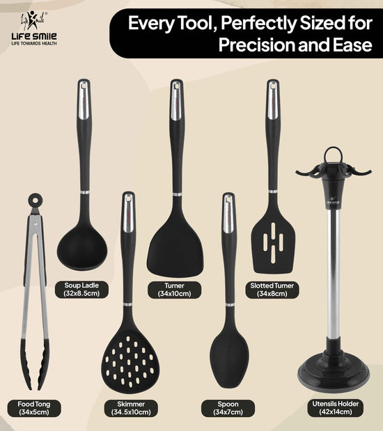 Kitchen Cooking Utensils and Tools with Ladle and Skimmer