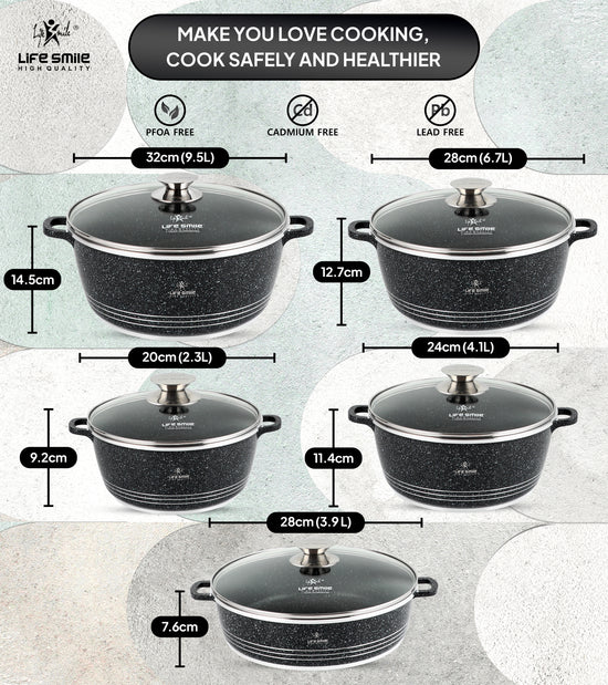 Granite Coated Cookware Set