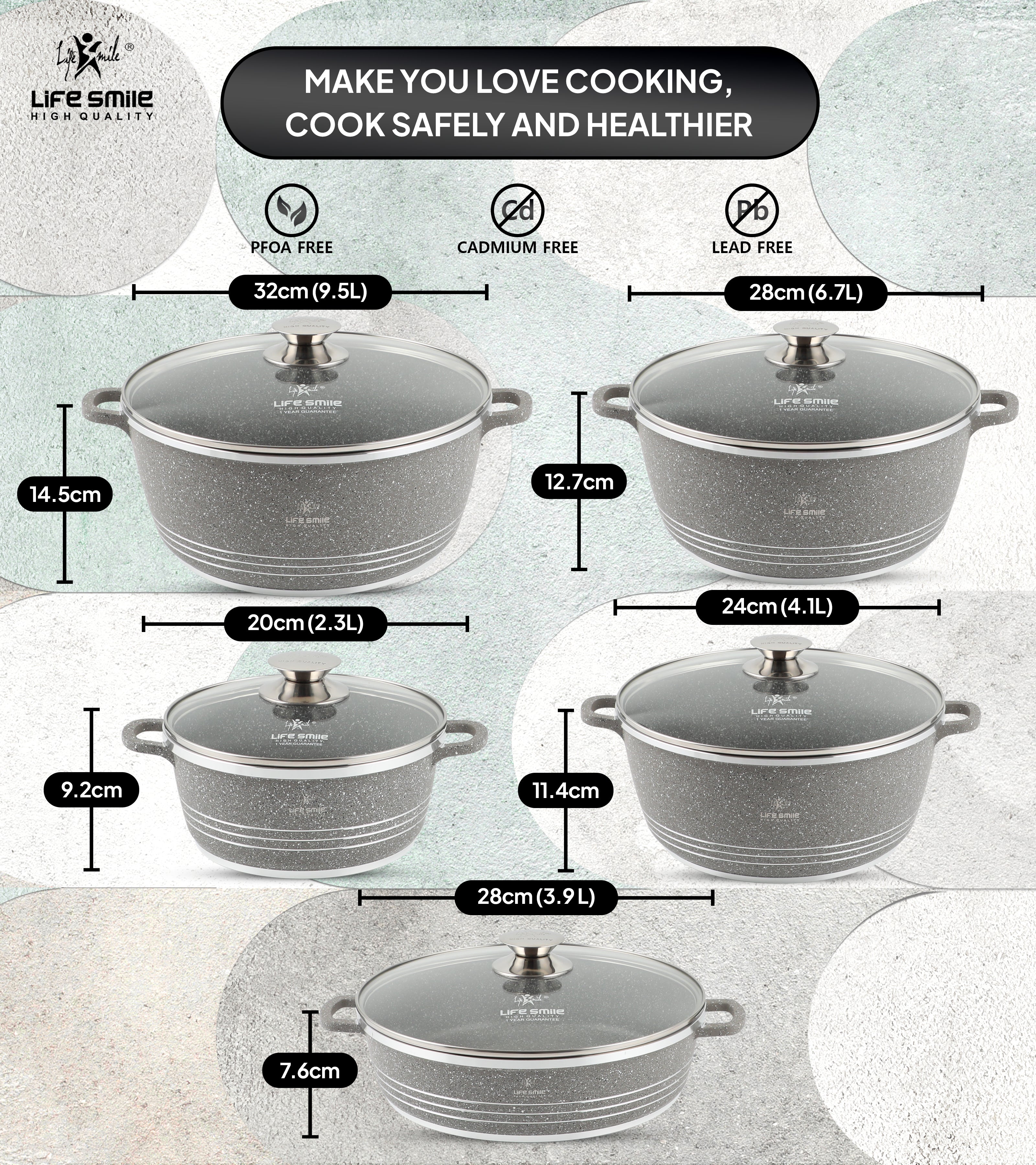 Granite Coated Cookware Set