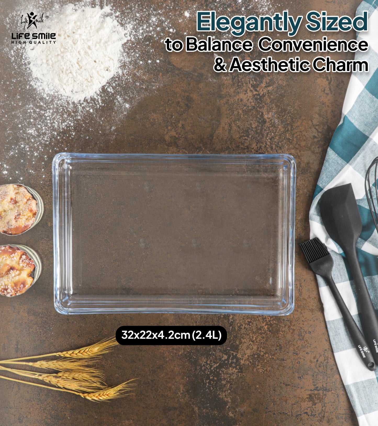 Heat Resistant Glass Baking Dish Rectangle Microwave Safe