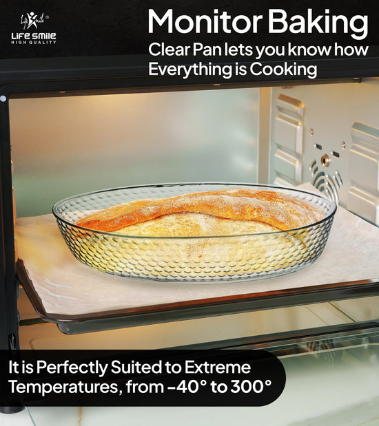 Glass Baking Dish Oval Shape Bakeware Set Oven Safe