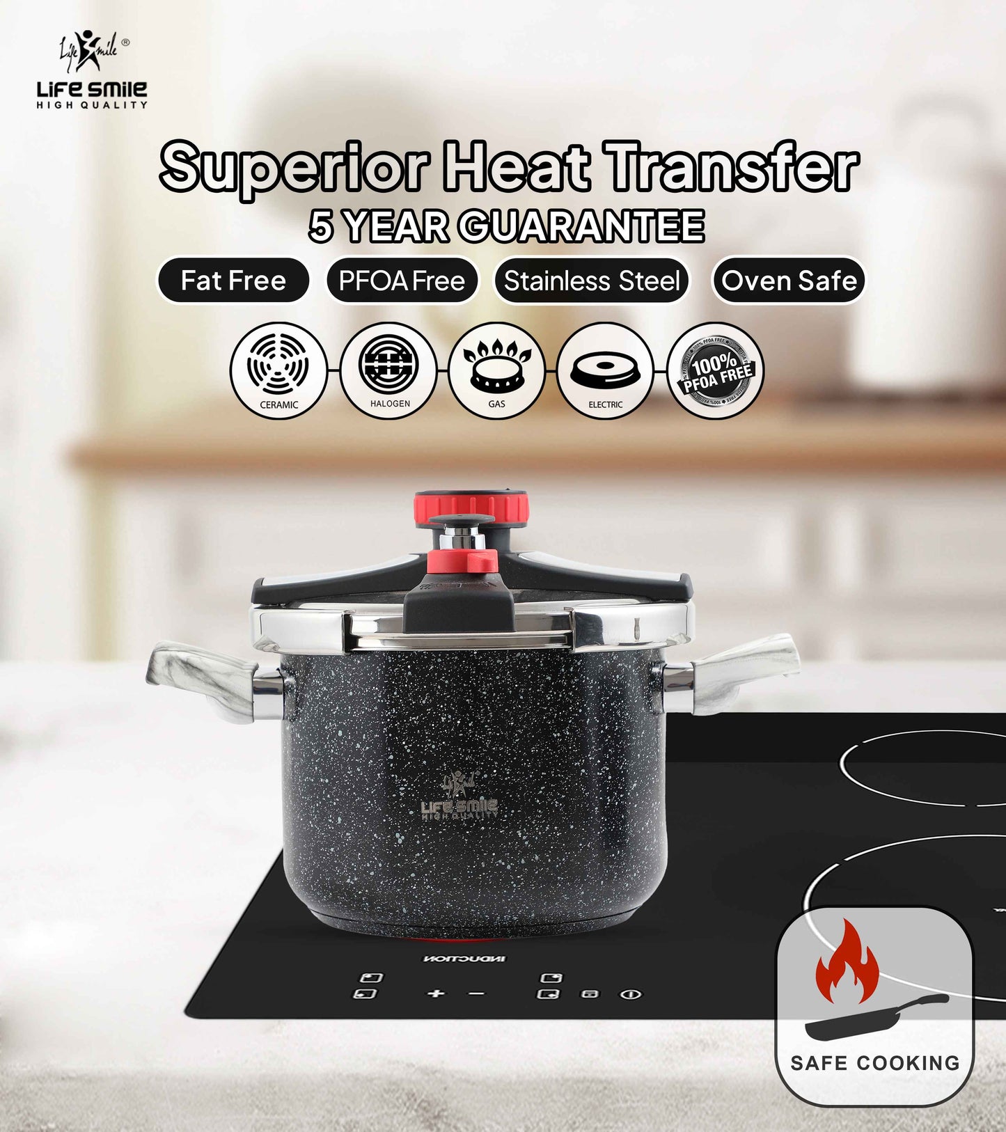 Pressure Cooker Set Stainless Steel Induction Bottom