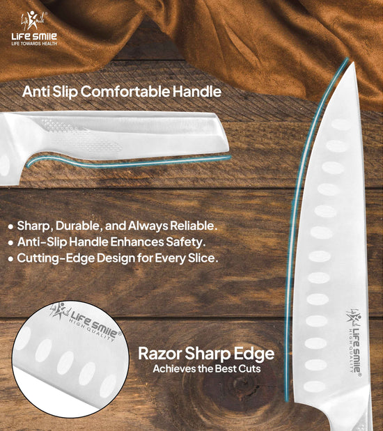 Knife Set for Cooking with Magnetic Knife Blocks