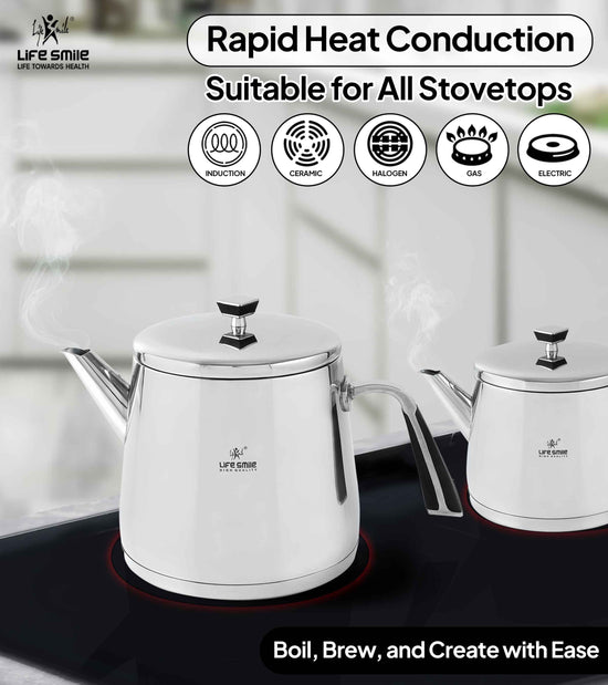 Stainless Steel Double Kettle with Induction Bottom