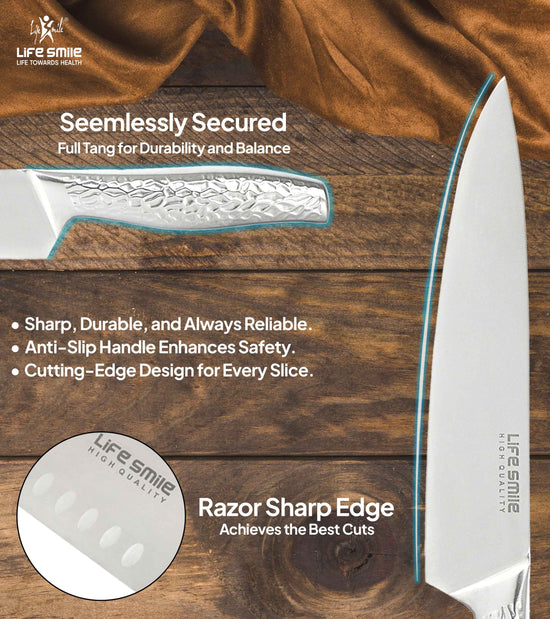 Kitchen Knife Set Silver Color with Transparent Knife Stand