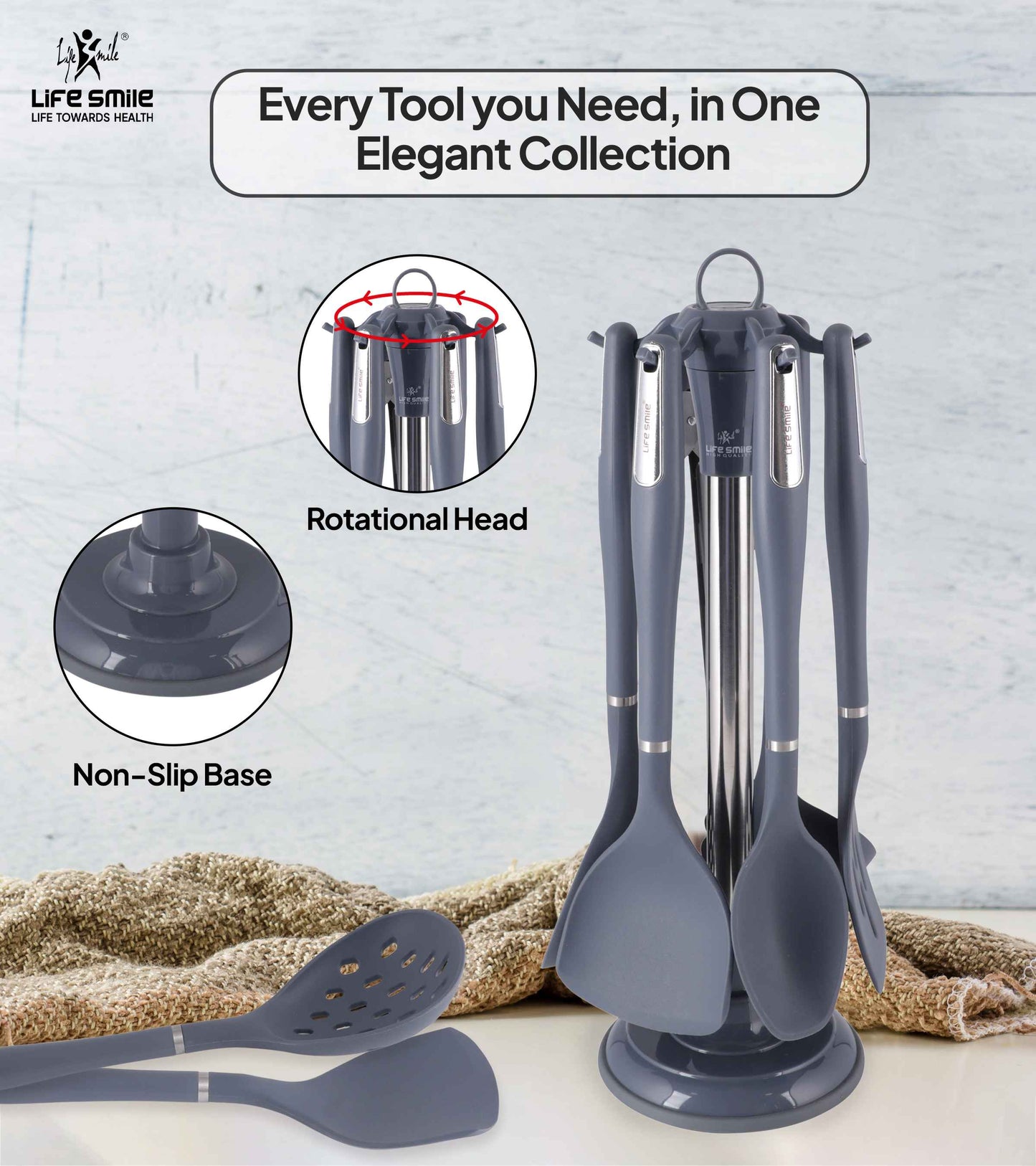 Kitchen Cooking Utensils and Tools with Ladle and Skimmer