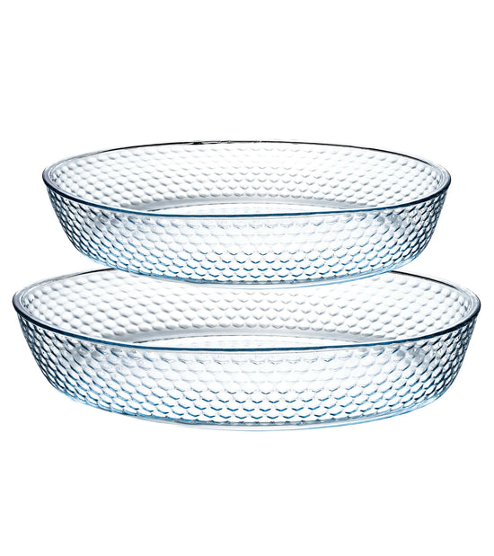 Glass Baking Dish Oval Shape Bakeware Set Oven Safe