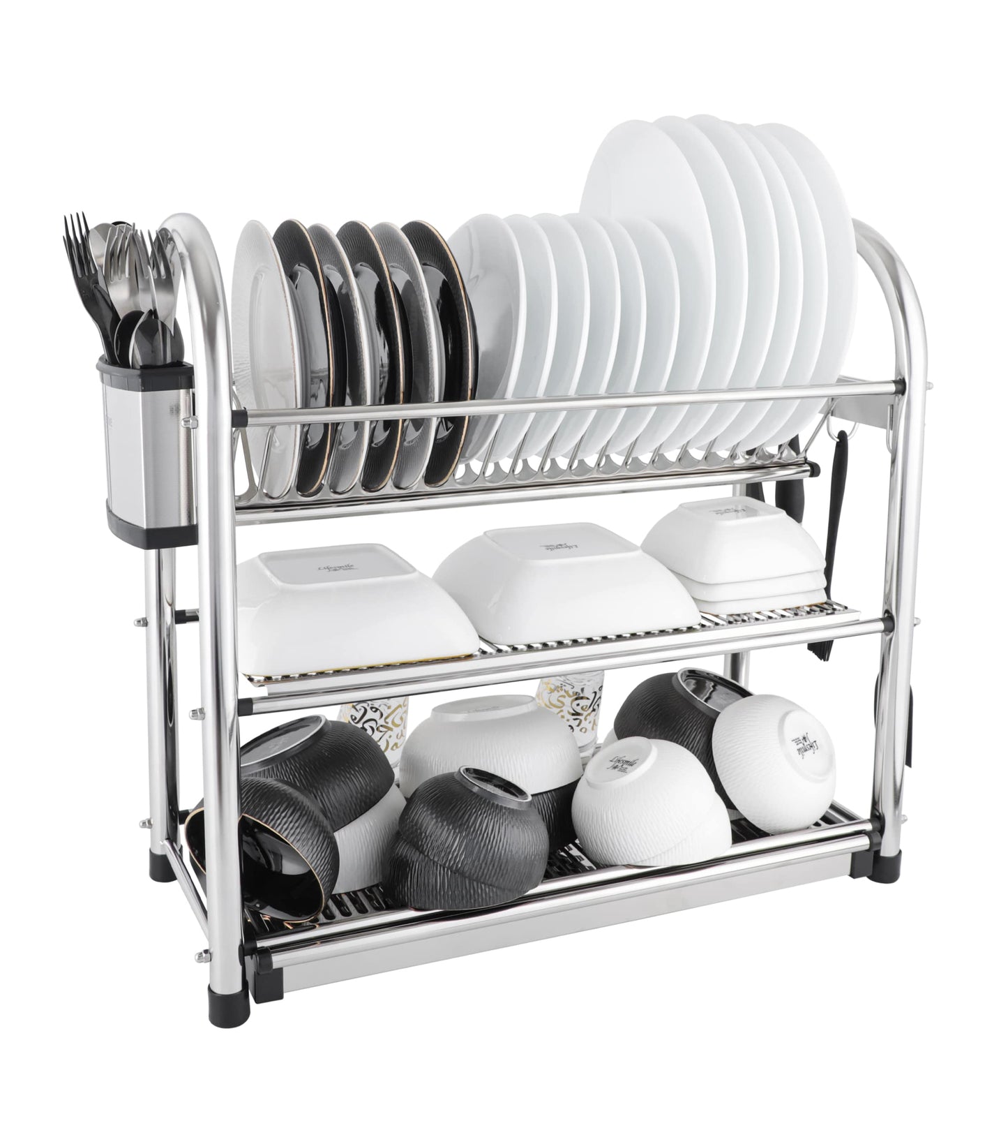 Dish Rack 3 Tier High Quality Stainless Steel for Kitchen Counter