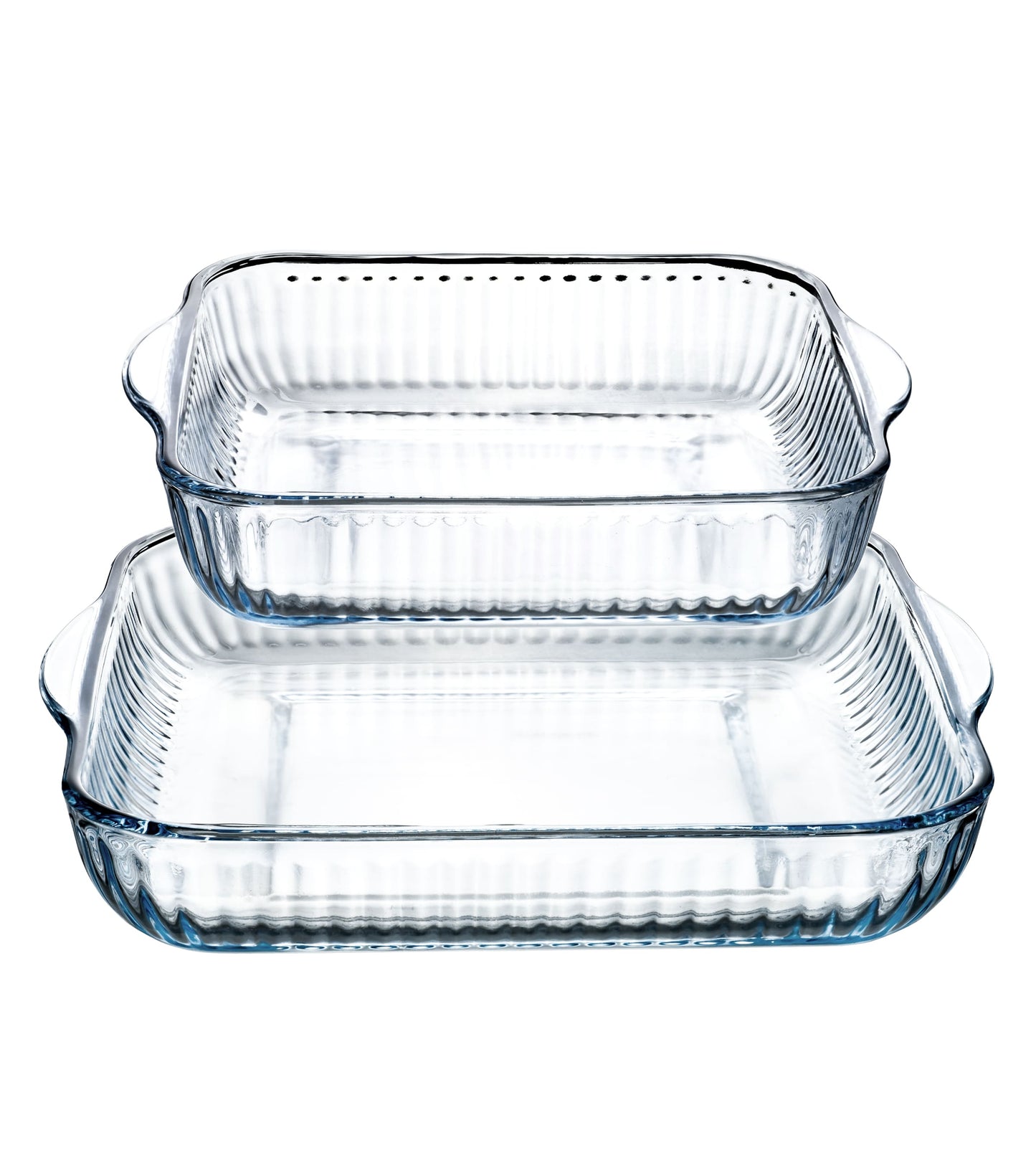 Baking Dish Set 2 Piece Square Tray Microwave and Oven Safe