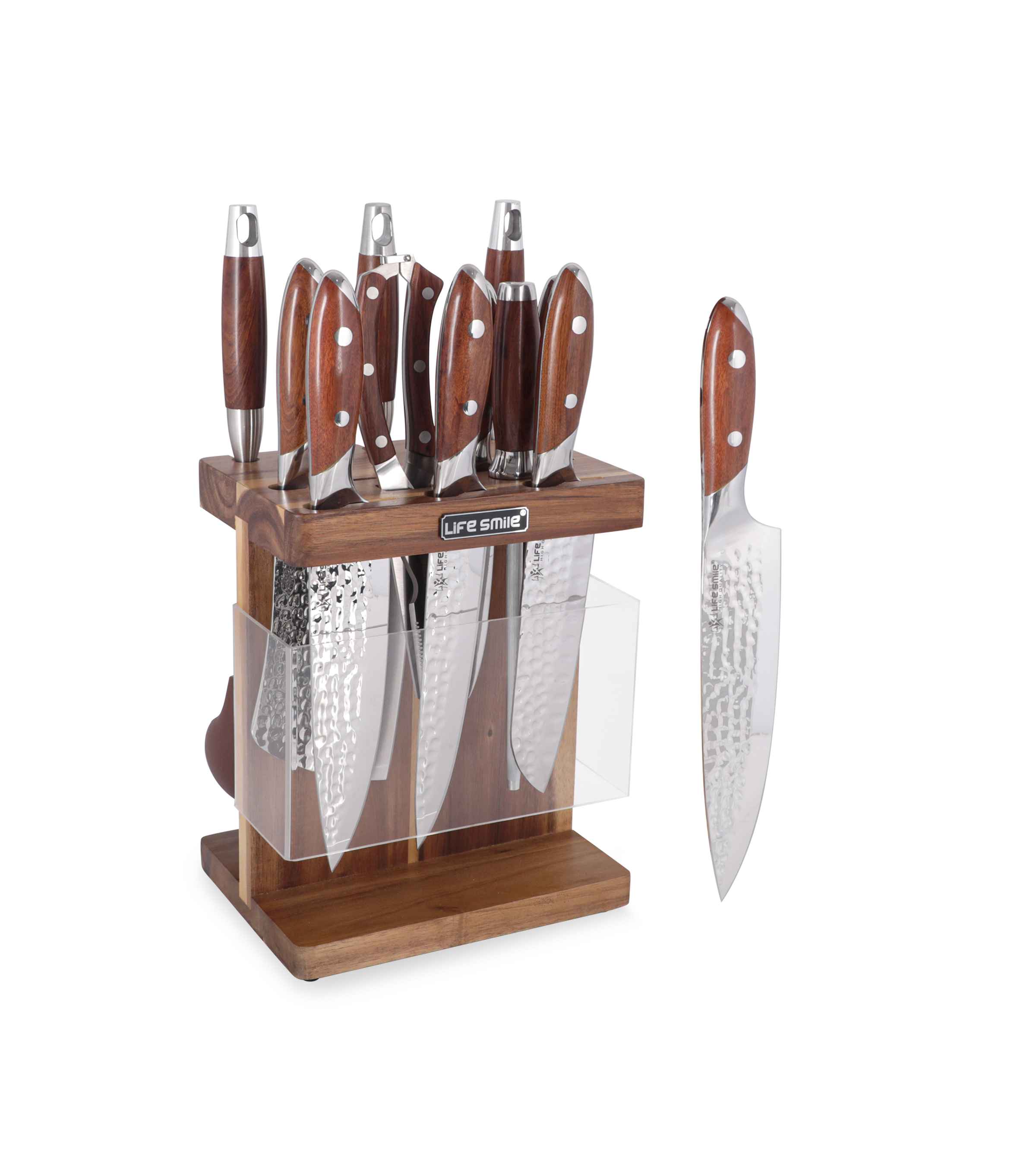 Stainless Steel Kitchen Knife Set Big Size with Stand