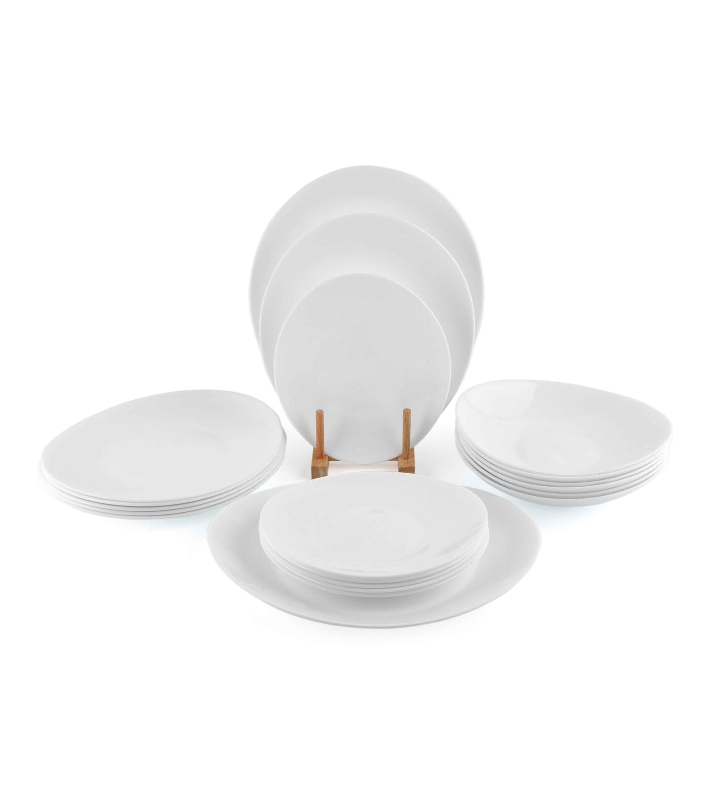 Dinner Set White Color 20 Pieces Dinnerware for Kitchen