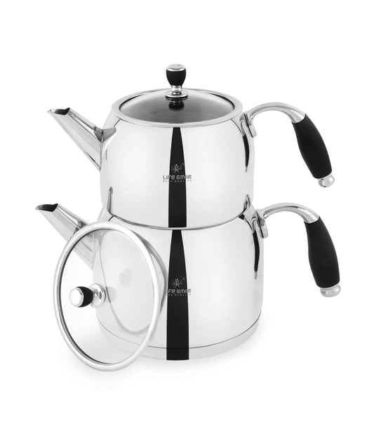 Tea Kettle Double with Induction Base Stainless Steel