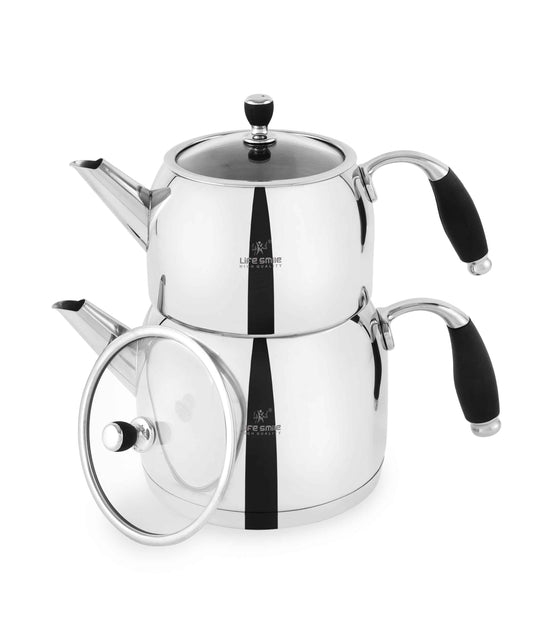 Tea Kettle Double with Induction Base Stainless Steel