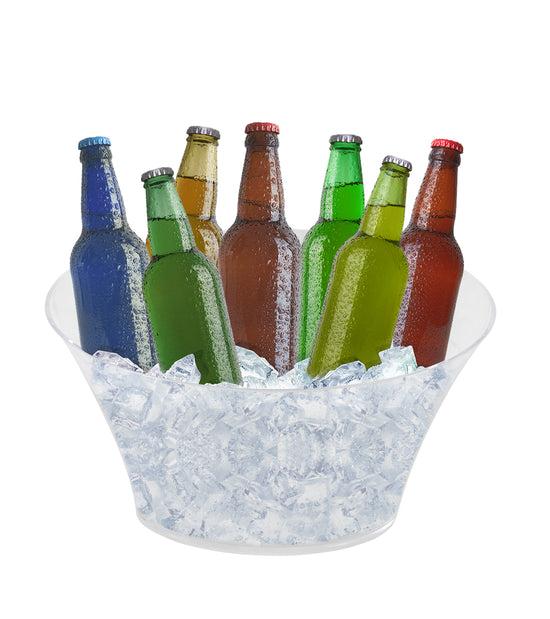 Large Acrylic Ice Bucket for Parties with Stable Base