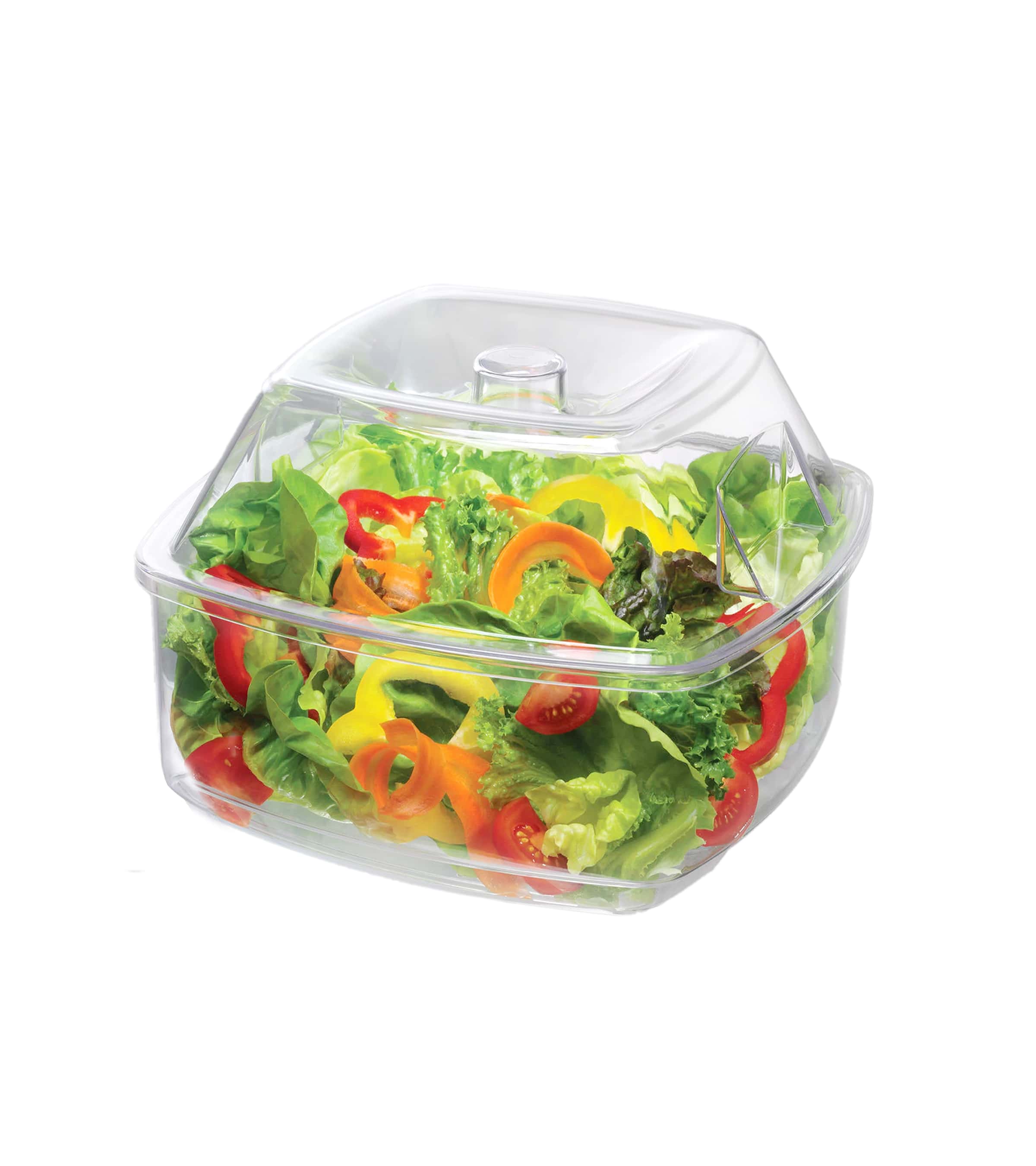 Acrylic Salad on Ice Bowl with Lid Removable Serving Tray