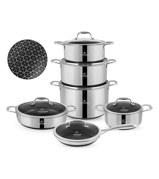 Stainless Steel Cookware Scratch Resistant Pots Pans